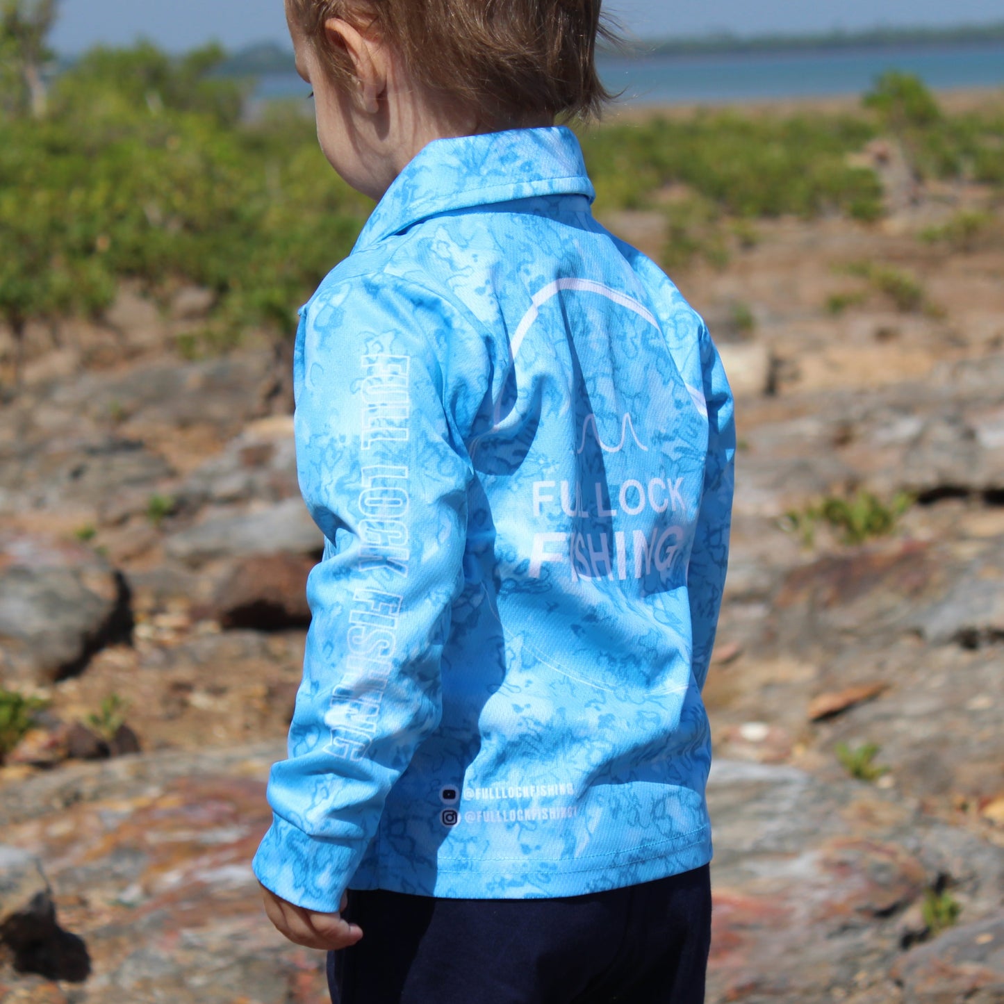 Full Lock Long Sleeve Kids Fishing Shirt - Bluewater Vibe