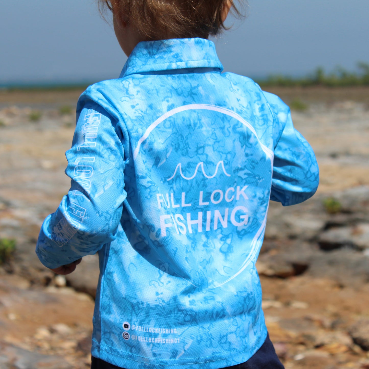 Full Lock Long Sleeve Kids Fishing Shirt - Bluewater Vibe