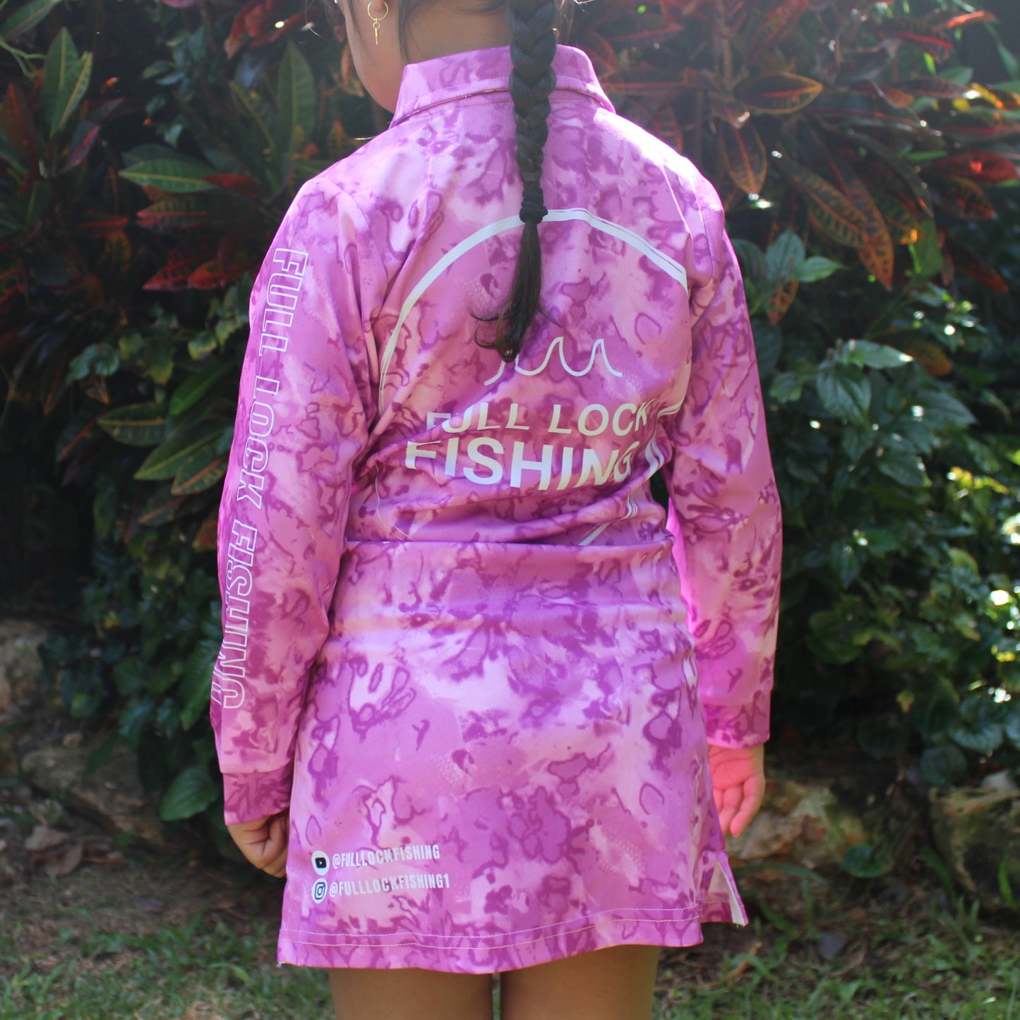 Full Lock Long Sleeve Kids Fishing Dress - Violet Vibe