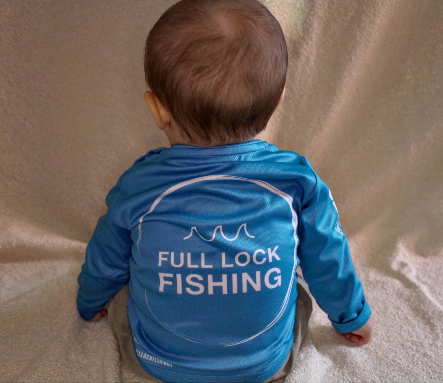 Original Full Lock Long Sleeve Kids Fishing Shirt - Blue