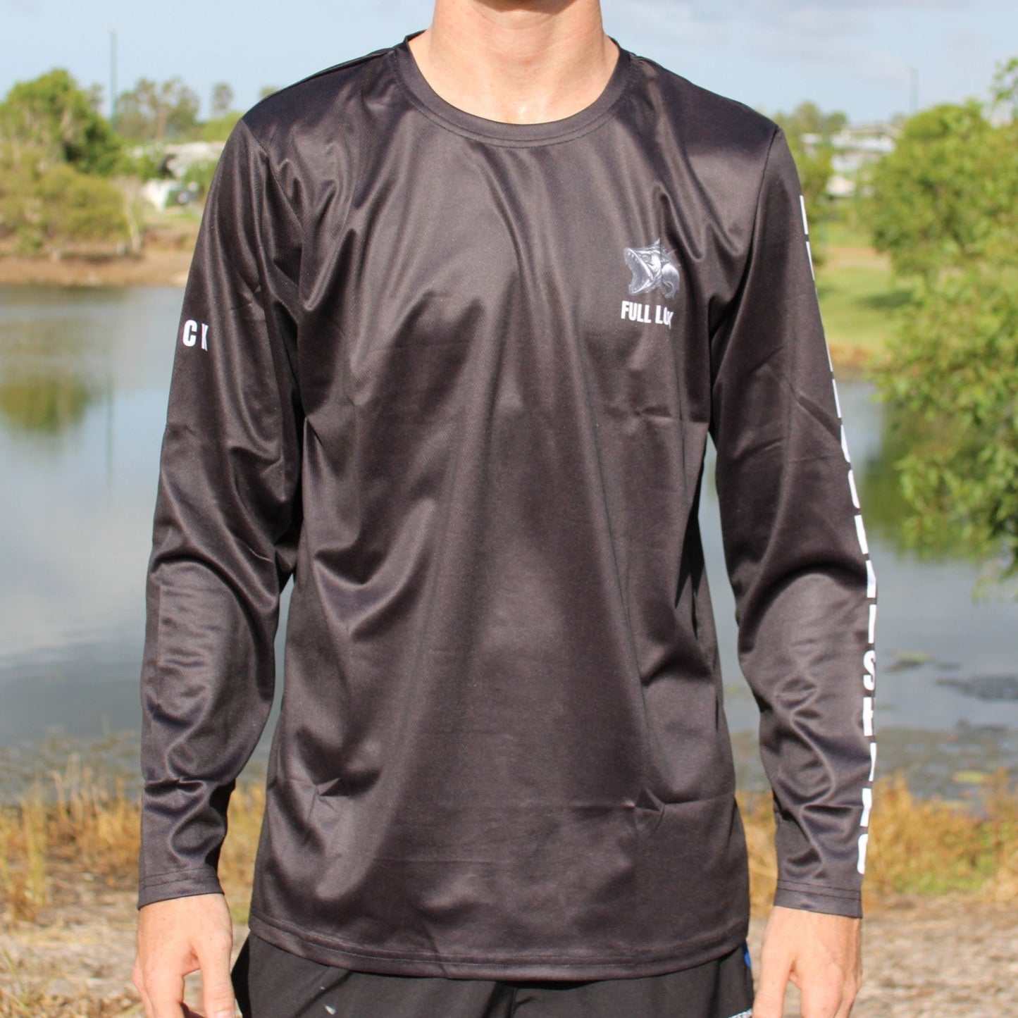 Original Full Lock Long Sleeve Fishing Shirt - Black – Full Lock Fishing