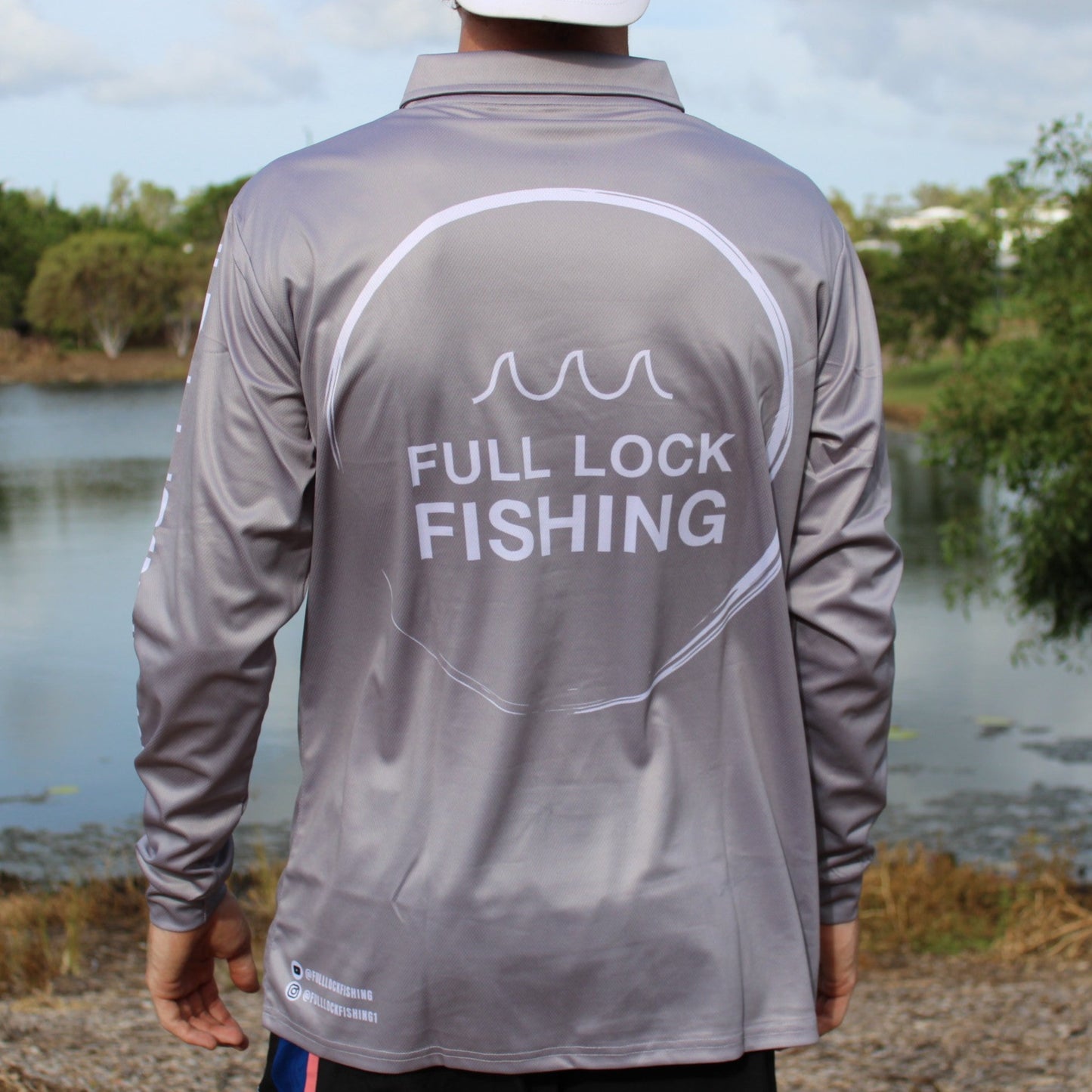 Original Full Lock Long Sleeve Fishing Shirt - Grey (with collar)