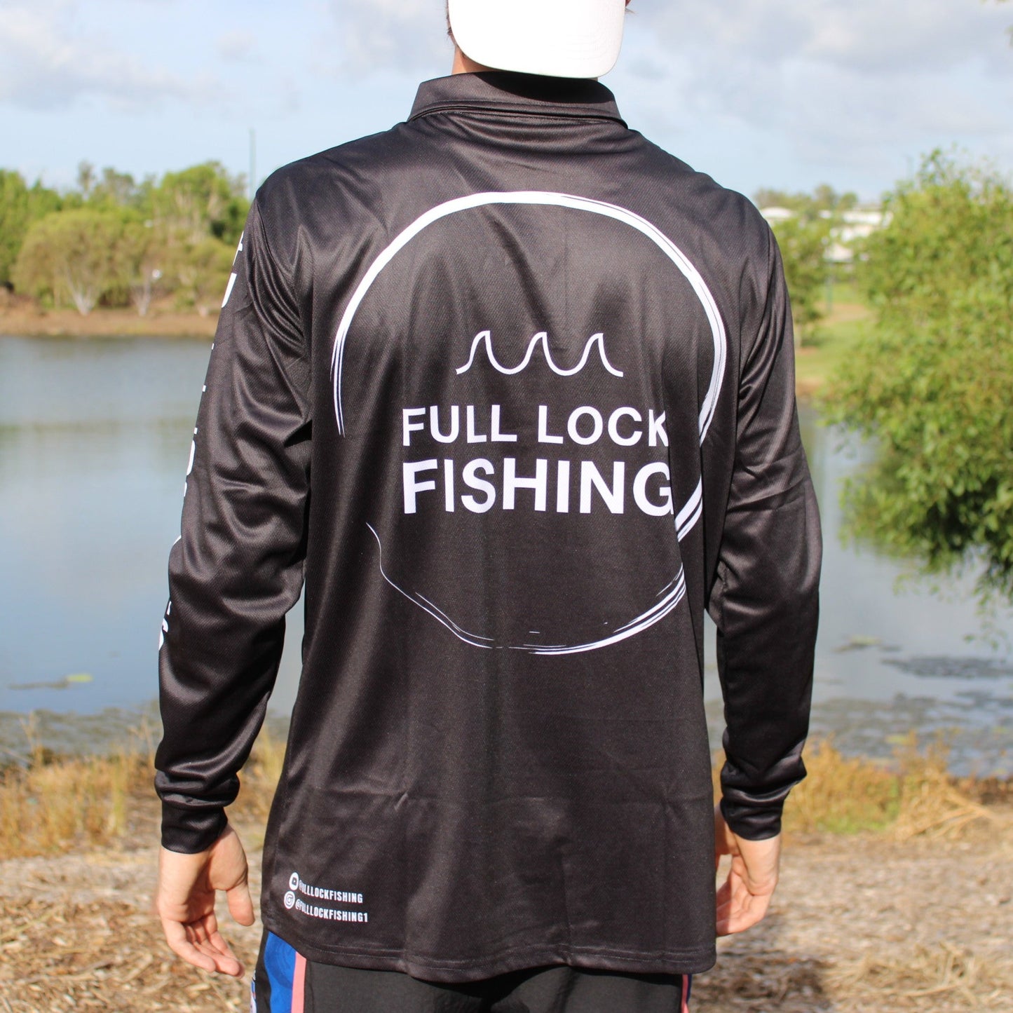 Original Full Lock Long Sleeve Fishing Shirt - Black (with collar)