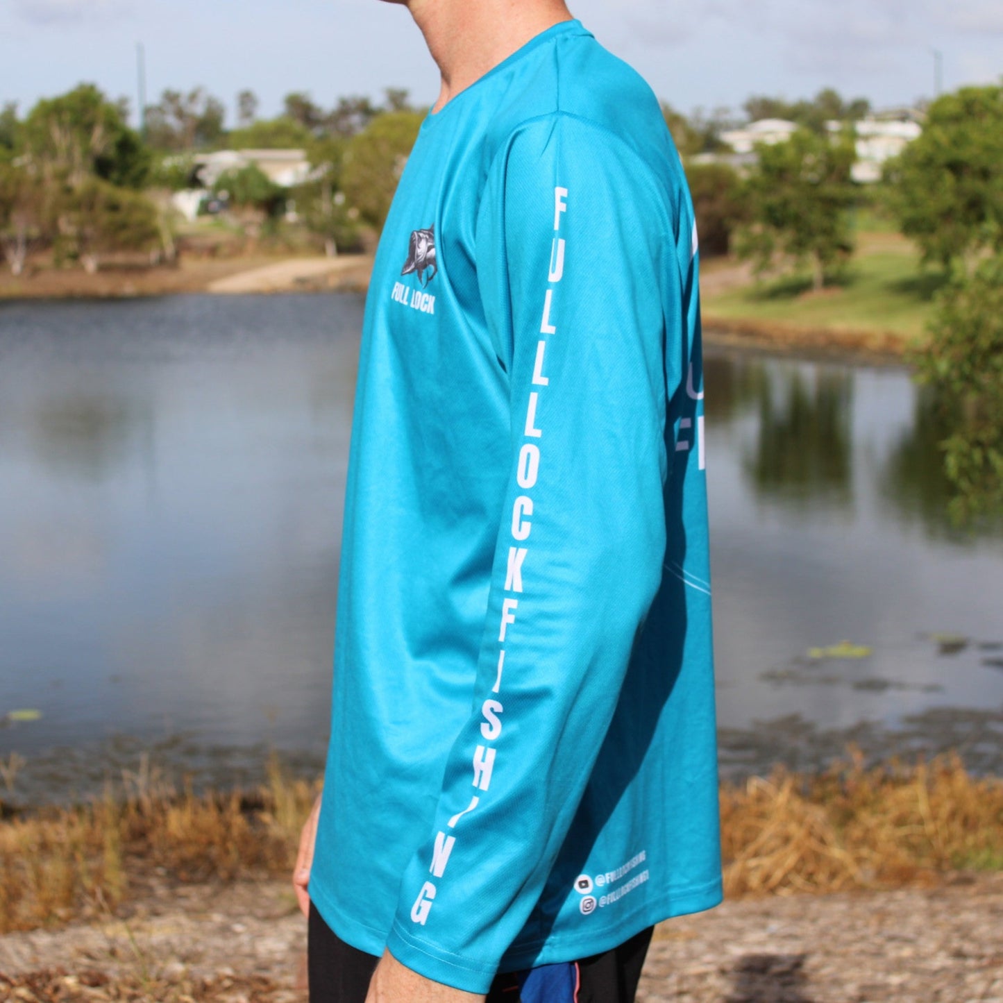 Original Full Lock Long Sleeve Fishing Shirt - Ocean Blue