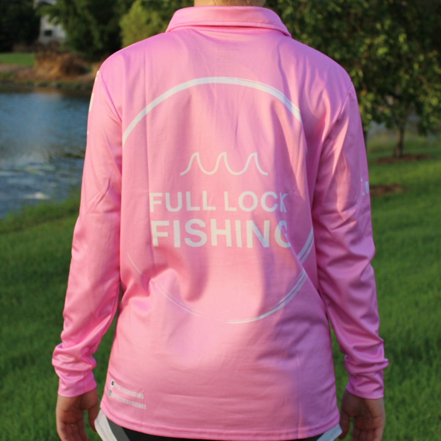 Original Full Lock Long Sleeve Fishing Shirt - Pink (with collar)