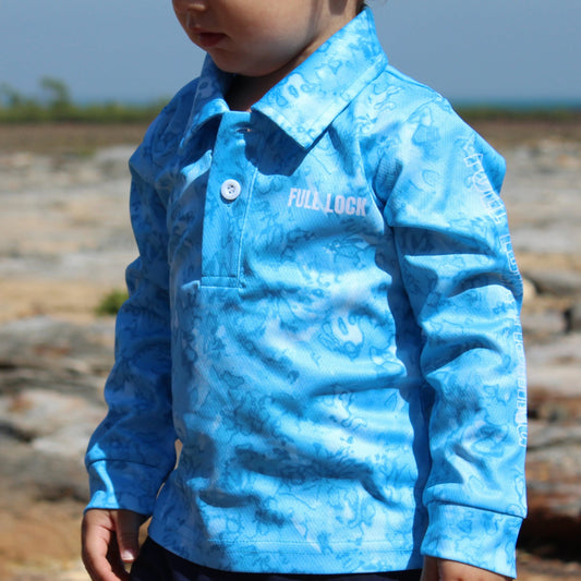 Full Lock Long Sleeve Kids Fishing Shirt - Bluewater Vibe